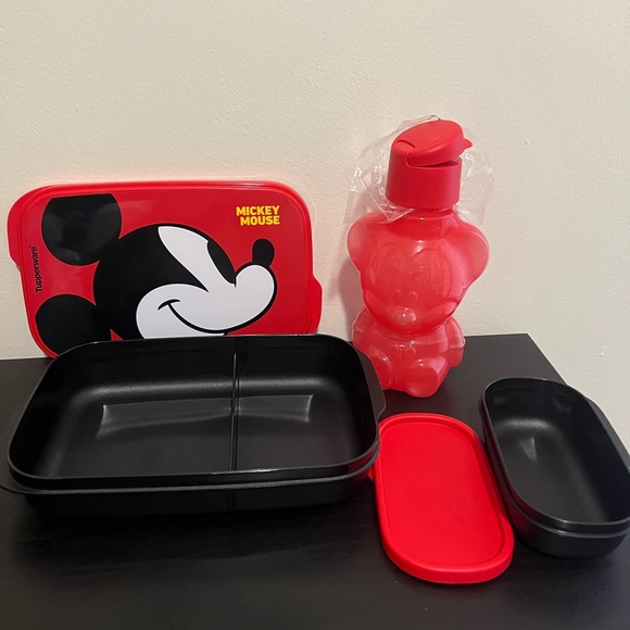 Tupperware Kitchen New Tupperware Mickey Mouse Slim Lunch Container